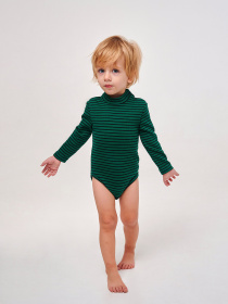 Боди для младенцев SMIL модель smil_102732-poloska-na-zelenom Фото