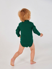 Боді для немовлят SMIL модель smil_102732-poloska-na-zelenom Фото