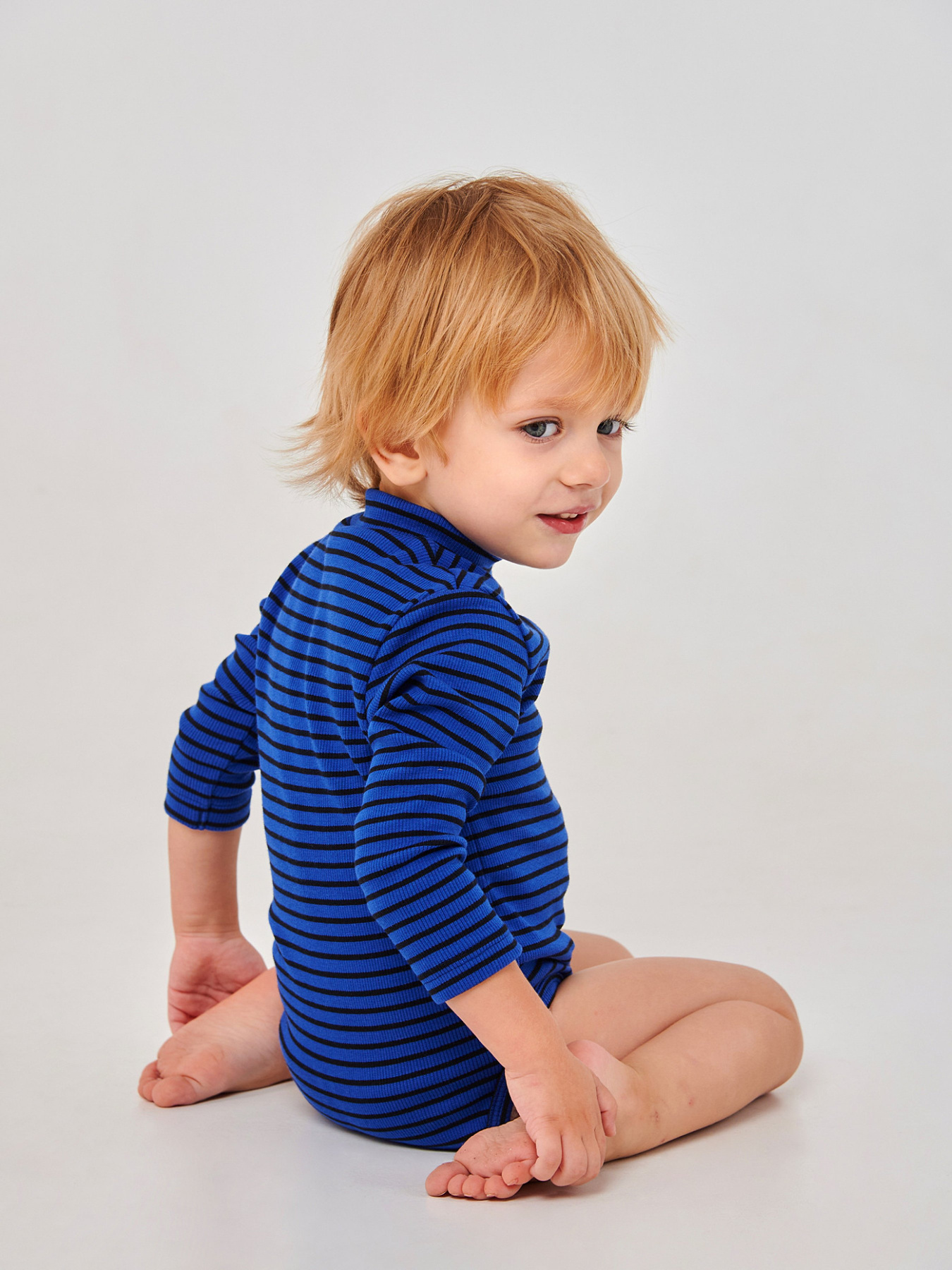 Боді для немовлят SMIL модель smil_102732-poloska-na-sinem Фото