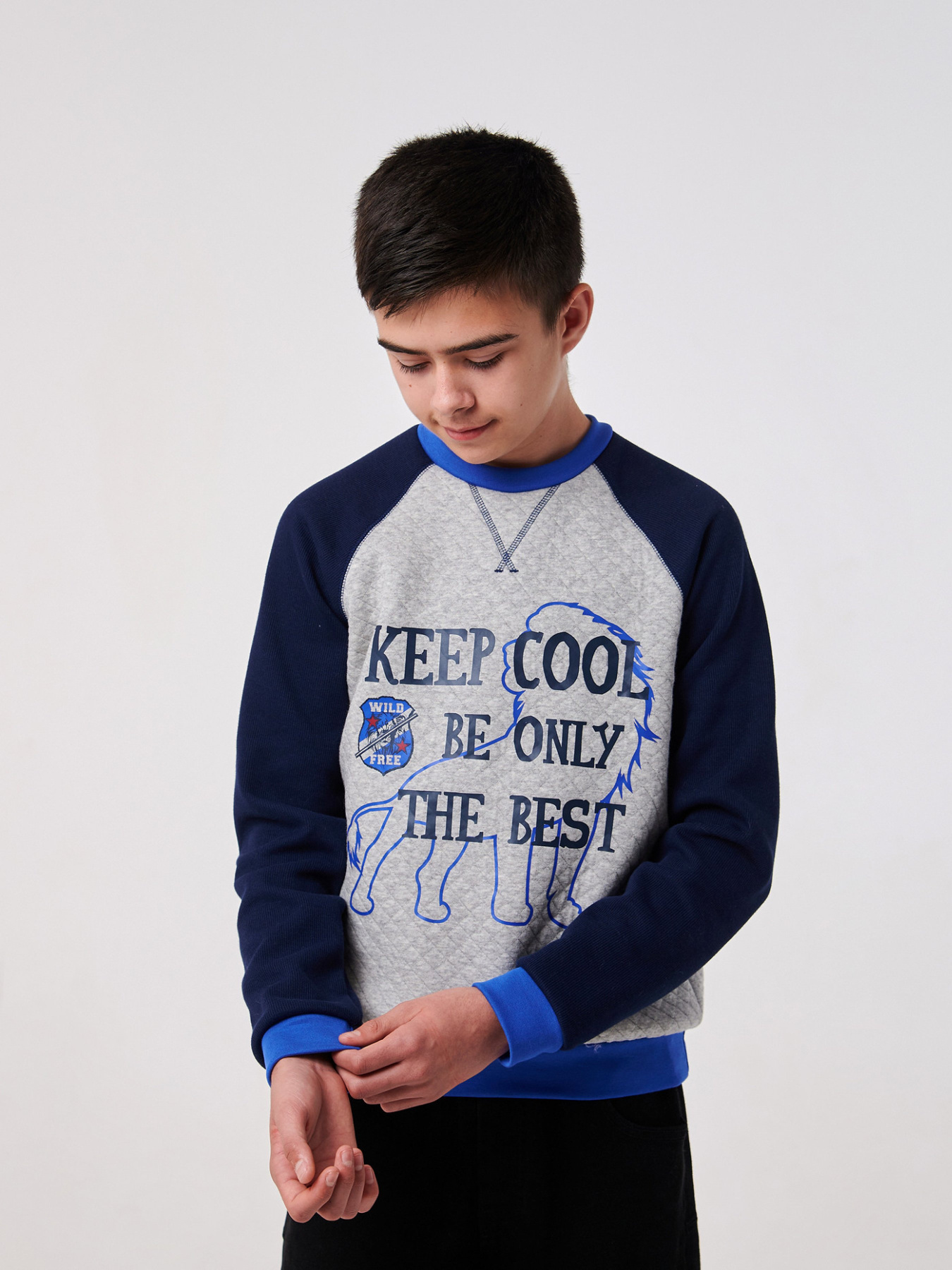 Свитшот SMIL модель smil_116602-seryj-melanz Фото