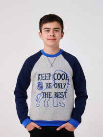 Свитшот SMIL модель smil_116602-seryj-melanz Фото