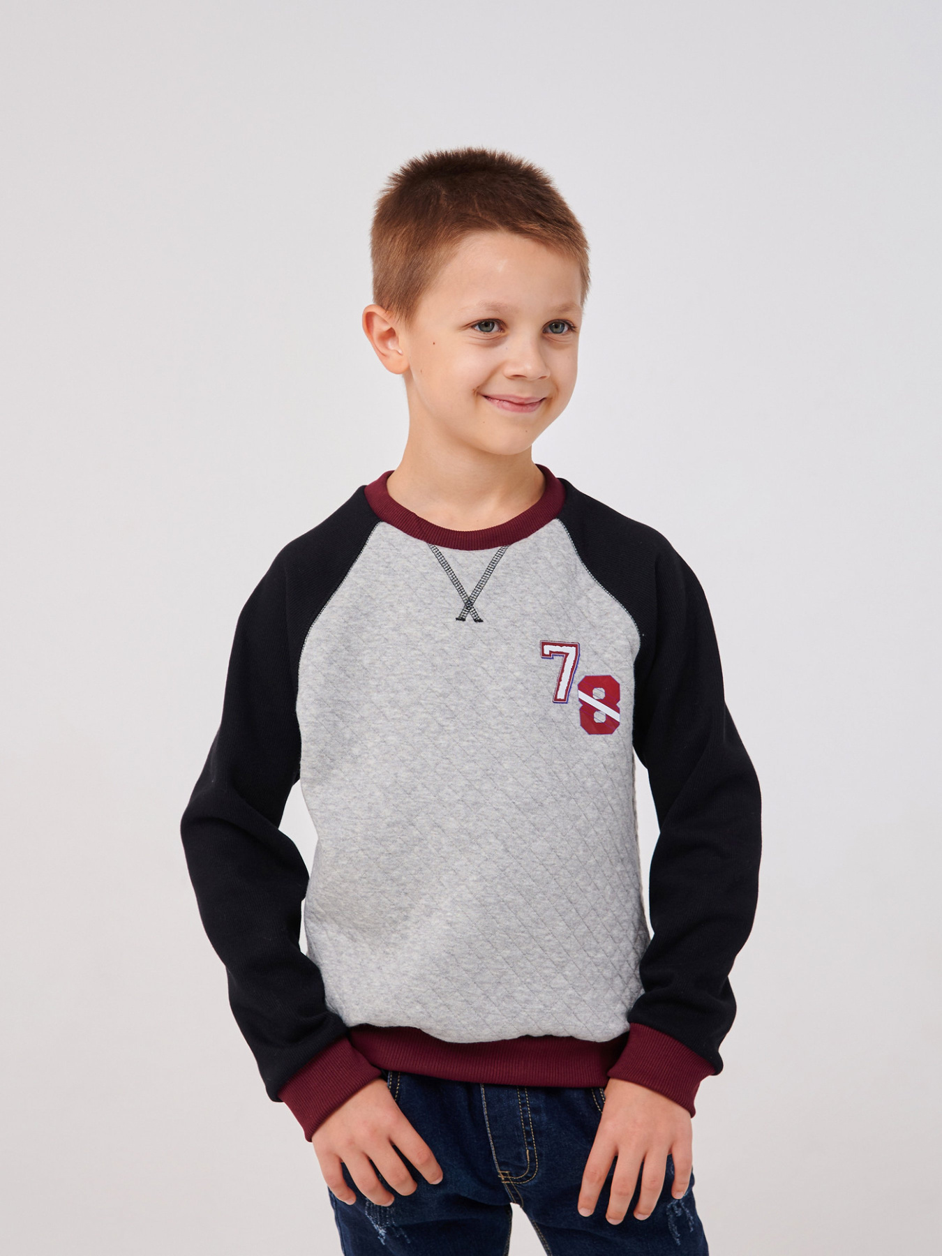 Свитшот SMIL модель smil_116600-seryj Фото