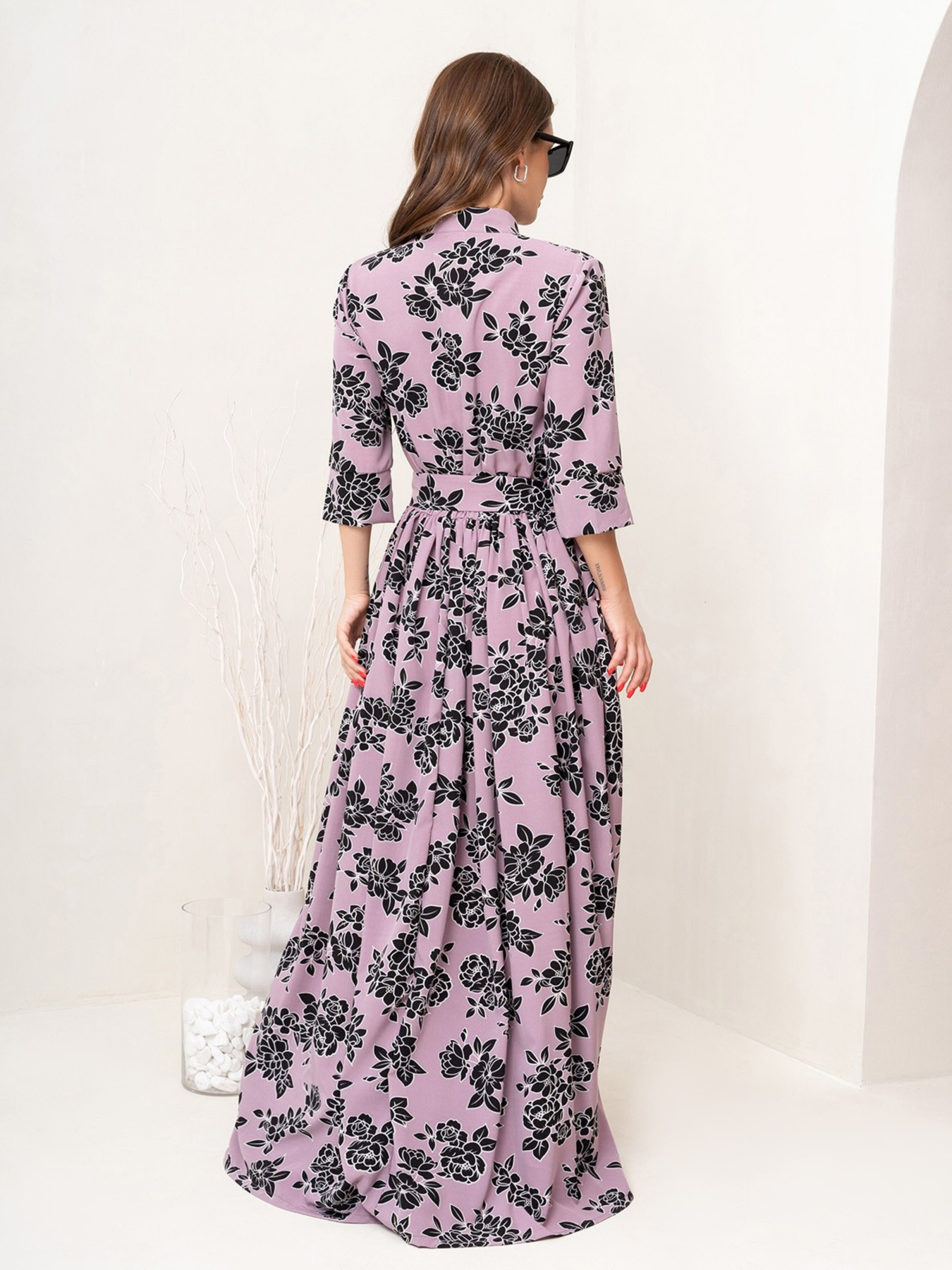 Платье макси ISSA Plus модель 14070_lilac Платье макси ISSA Plus модель 14070_lilac Фото