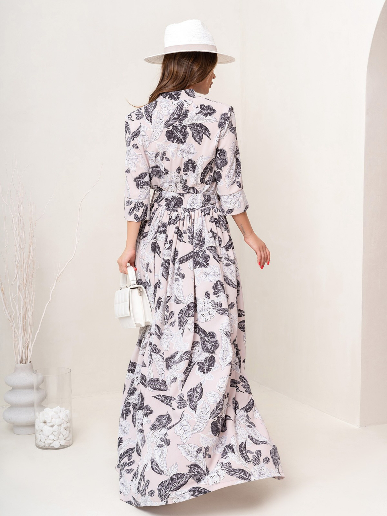 Сукня максі ISSA Plus модель 14071_beige Сукня максі ISSA Plus модель 14071_beige Фото