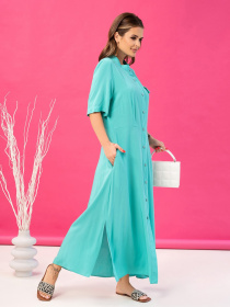 Платье макси ISSA Plus модель 14072_turquoise Платье макси ISSA Plus модель 14072_turquoise Фото