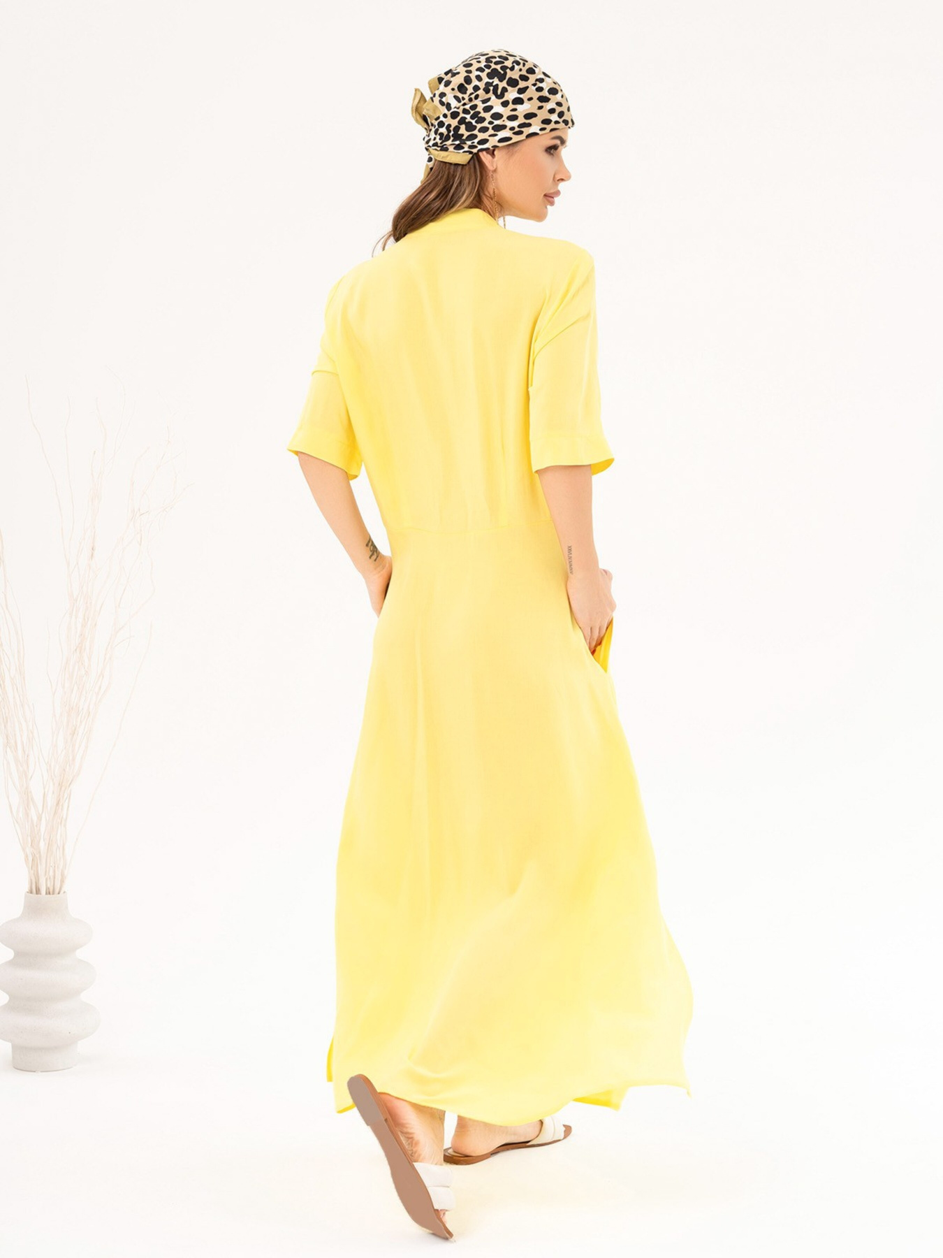 Сукня максі ISSA Plus модель 14072_yellow Фото