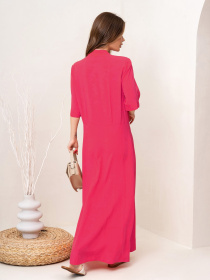 Платье макси ISSA Plus модель 14072_crimson Фото