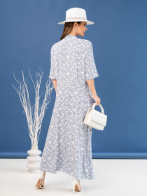 Платье макси ISSA Plus модель 14077_grey Фото