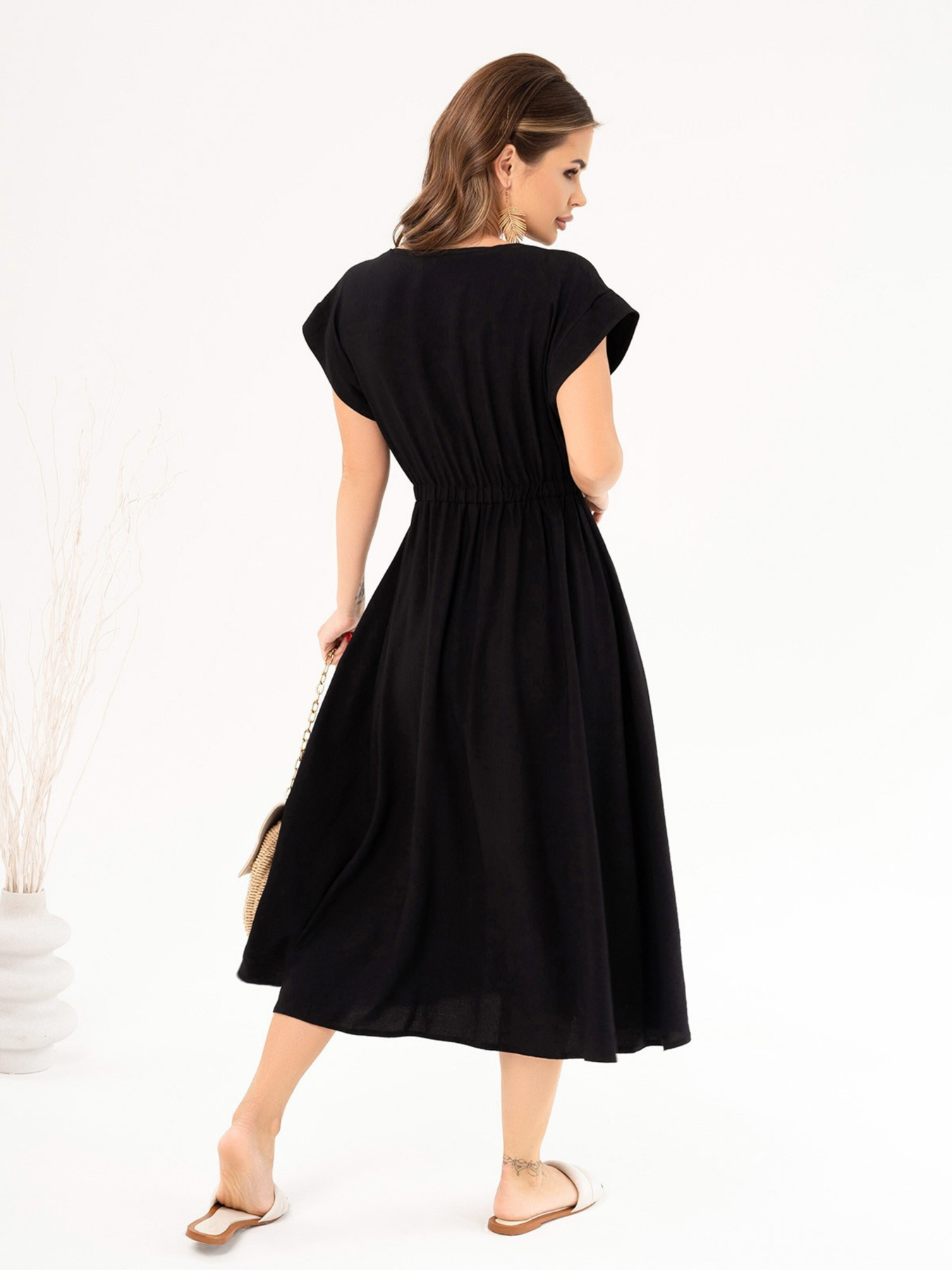 Платье миди ISSA Plus модель 14078_black Фото