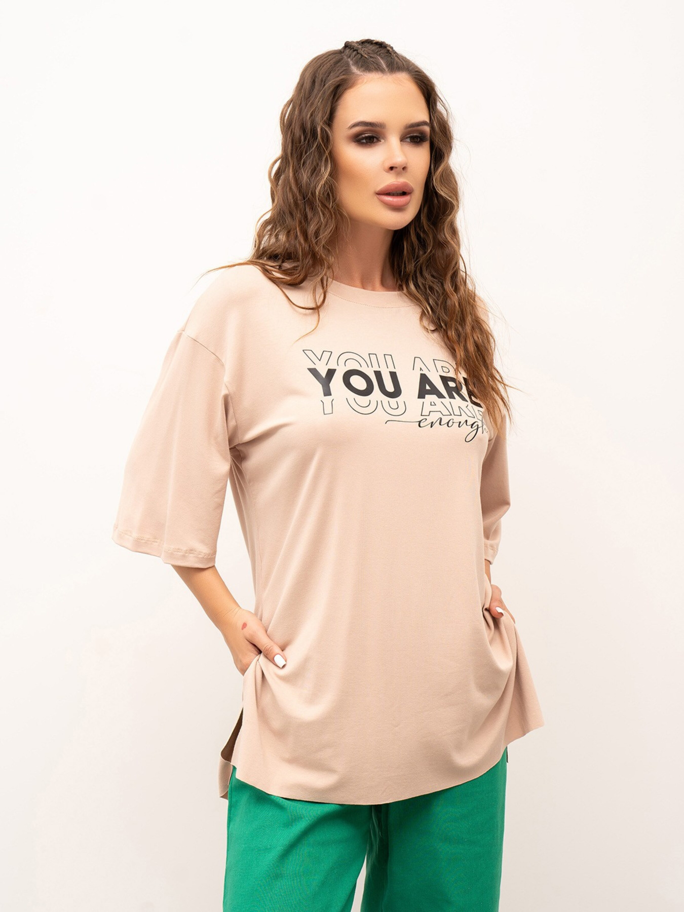 Футболка ISSA Plus модель 13978_beige Фото