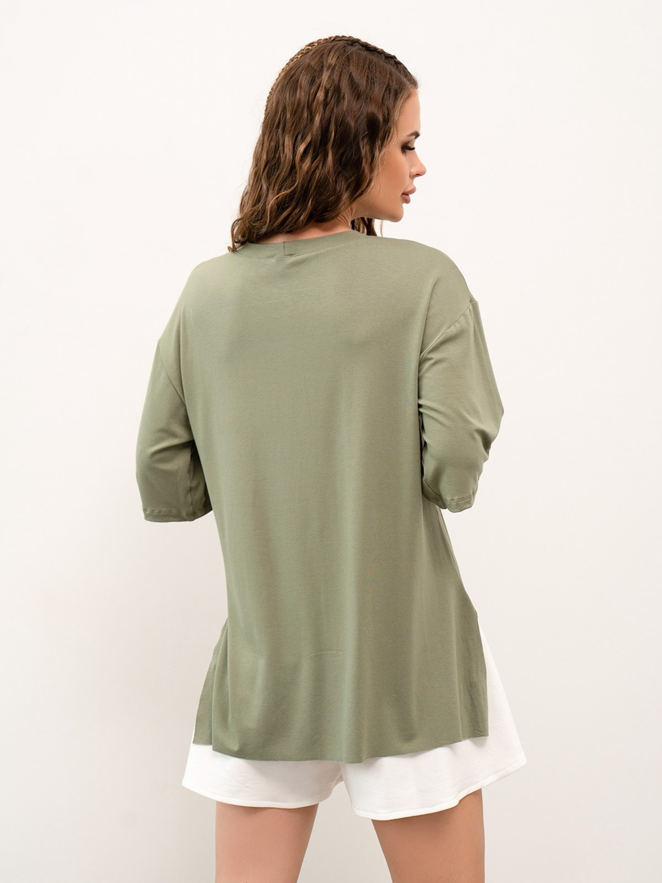 Футболка ISSA Plus модель 14038_olive Фото