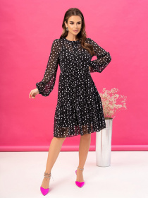 Сукня міді ISSA Plus модель 14053_black Сукня міді ISSA Plus модель 14053_black Фото