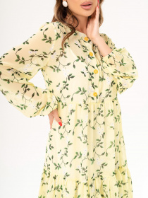 Платье миди ISSA Plus модель 14054_yellow Фото