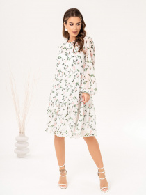 Платье миди ISSA Plus модель 14055_white Фото