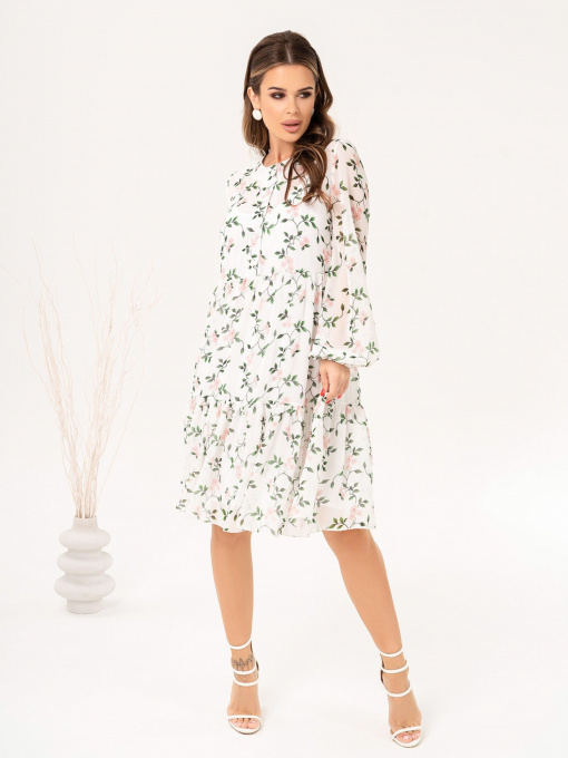 Платье миди ISSA Plus модель 14055_white Фото