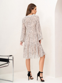 Сукня міді ISSA Plus модель 14056_beige Сукня міді ISSA Plus модель 14056_beige Фото