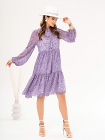 Платье миди ISSA Plus модель 14056_lilac Фото