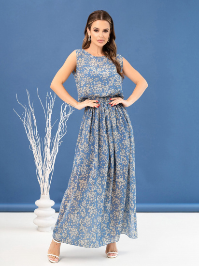 Сукня максі ISSA Plus модель 14057_blue - фото