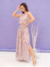 Платье макси ISSA Plus модель 14060_beige Фото