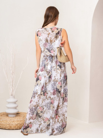 Сукня максі ISSA Plus модель 14061_multicolor Фото