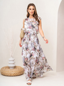 Сукня максі ISSA Plus модель 14061_multicolor Фото