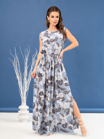 Платье макси ISSA Plus модель 14062_blue Фото