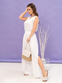 Платье макси ISSA Plus модель 14063_milky Фото