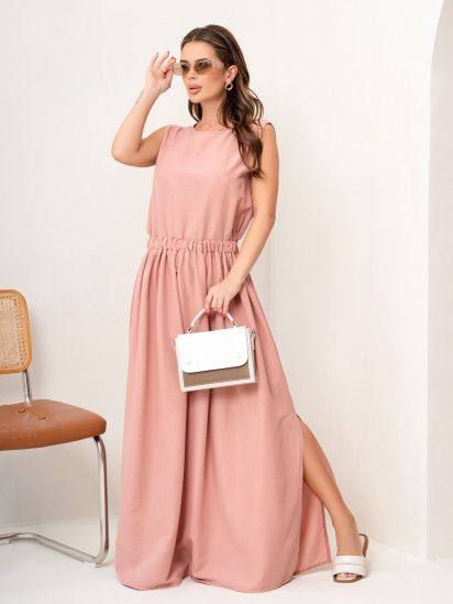 Сукня максі ISSA Plus модель 14063_pink - фото