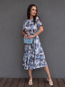 Платье миди ISSA Plus модель 14082_blue Фото