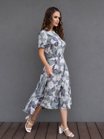 Платье миди ISSA Plus модель 14082_olive Фото