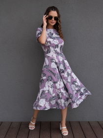 Платье миди ISSA Plus модель 14082_lilac Фото