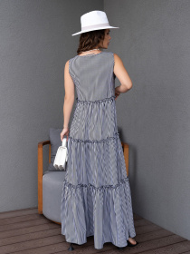 Платье макси ISSA Plus модель 14083_whiteblack Фото