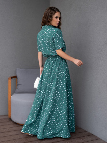 Сукня максі ISSA Plus модель 14086_green Фото