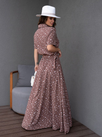 Платье макси ISSA Plus модель 14086_brown Платье макси ISSA Plus модель 14086_brown Фото