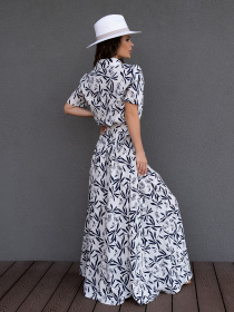 Платье макси ISSA Plus модель 14088_white Фото