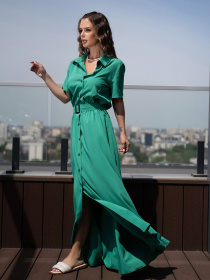 Сукня максі ISSA Plus модель 14089_green Сукня максі ISSA Plus модель 14089_green Фото