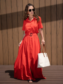 Платье макси ISSA Plus модель 14089_red Фото