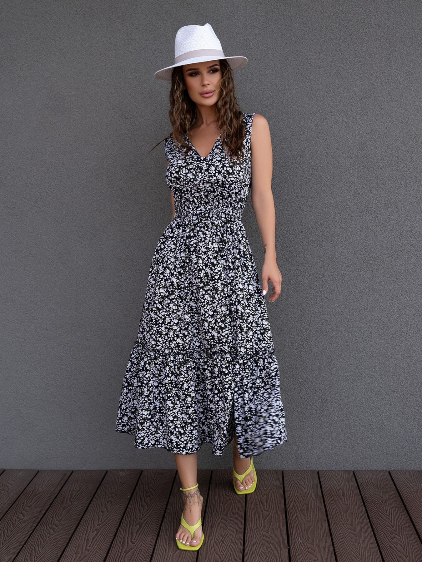 Платье миди ISSA Plus модель 14092_black Фото