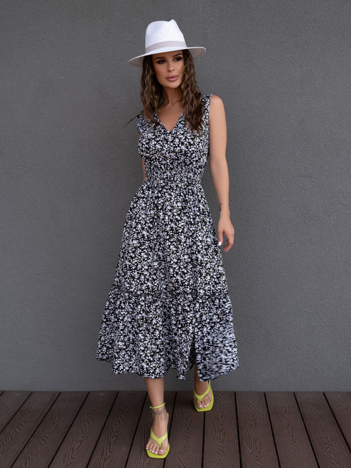 Платье миди ISSA Plus модель 14092_black Фото