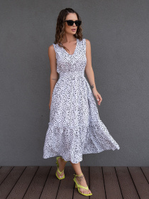 Платье миди ISSA Plus модель 14094_white Фото