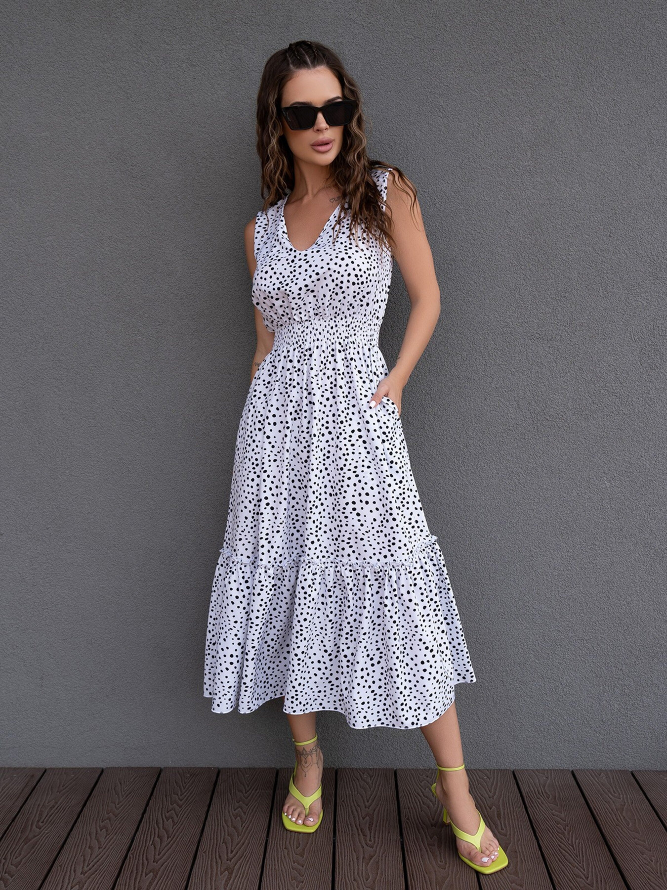 Платье миди ISSA Plus модель 14094_white Фото