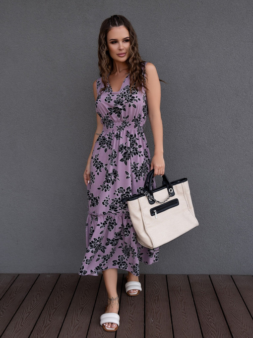 Платье миди ISSA Plus модель 14095_pink Фото