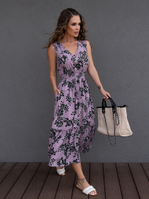 Платье миди ISSA Plus модель 14095_pink Фото