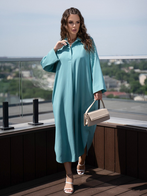 Платье миди ISSA Plus модель 14099_turquoise Фото