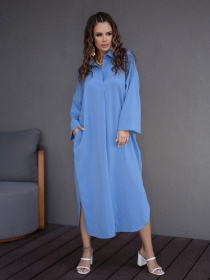 Сукня міді ISSA Plus модель 14099_blue Фото