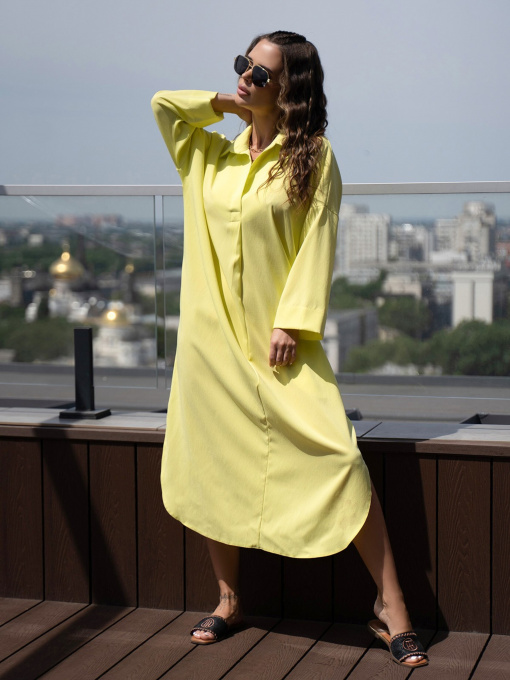 Платье миди ISSA Plus модель 14099_yellow Фото