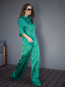 Повседневный костюм ISSA Plus модель 14100_green Фото