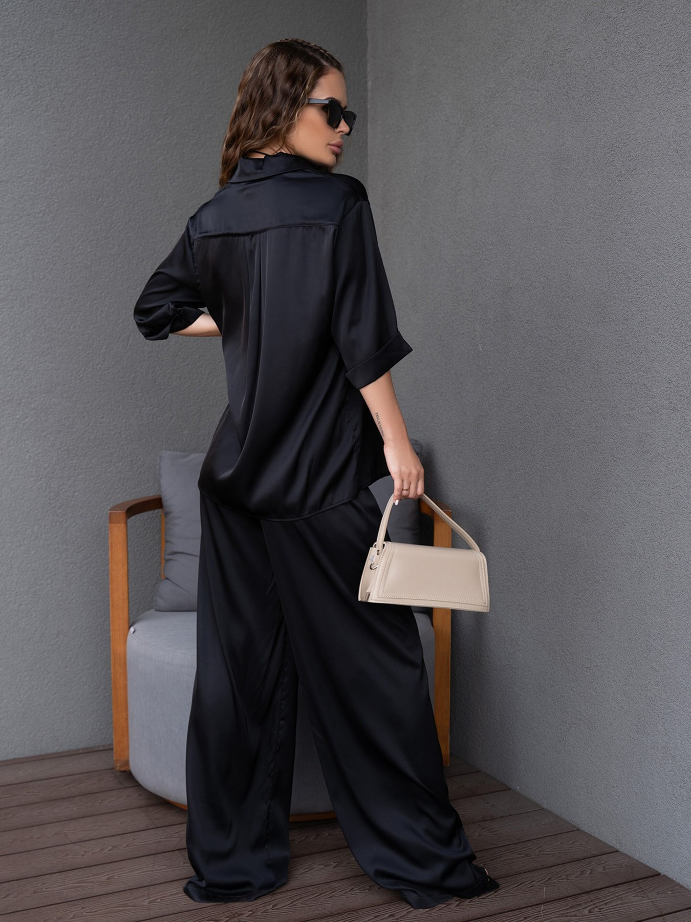 Повседневный костюм ISSA Plus модель 14100_black Повседневный костюм ISSA Plus модель 14100_black Фото