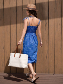 Платье миди ISSA Plus модель SA-265A_blue Фото