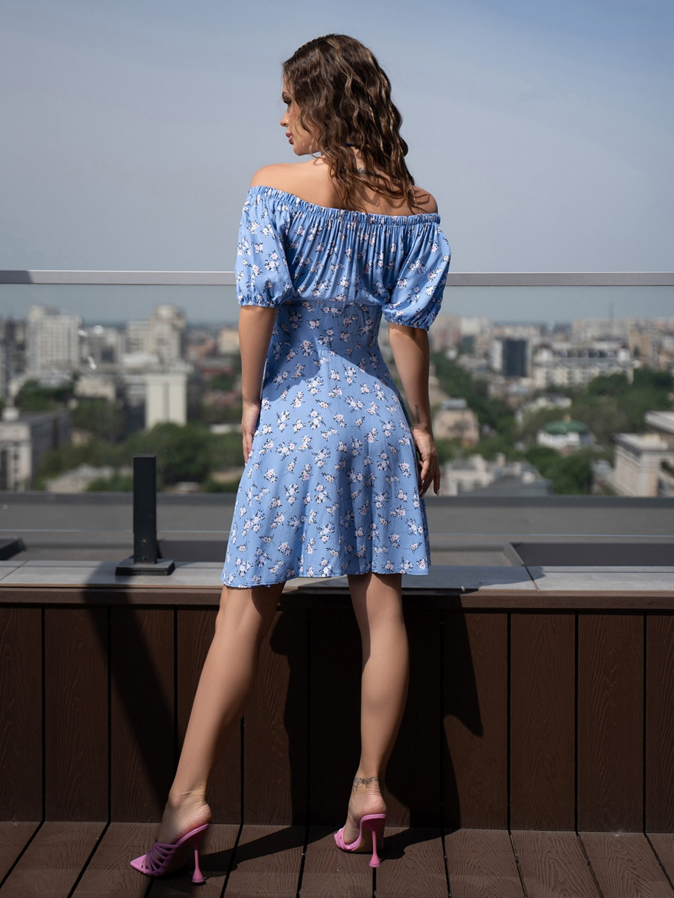 Сукня міді ISSA Plus модель SA-476_blue Сукня міді ISSA Plus модель SA-476_blue Фото